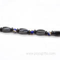 Magnetic Jewelry Hematite Twist Beads Necklace with Cloisonne Beads and Magnetic Twist Beads